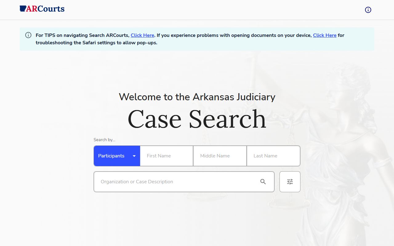 Hempstead County court records after arrest Search ARCourts portal